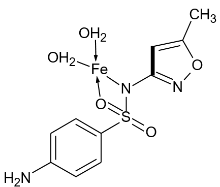  Proposed structure for [Fe(SMX)(H2O)2]